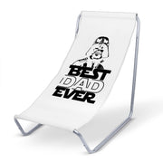 Best Dad Ever White Metal Deck Chair