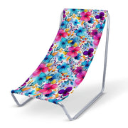 Metal Deck Chair Big Flowers
