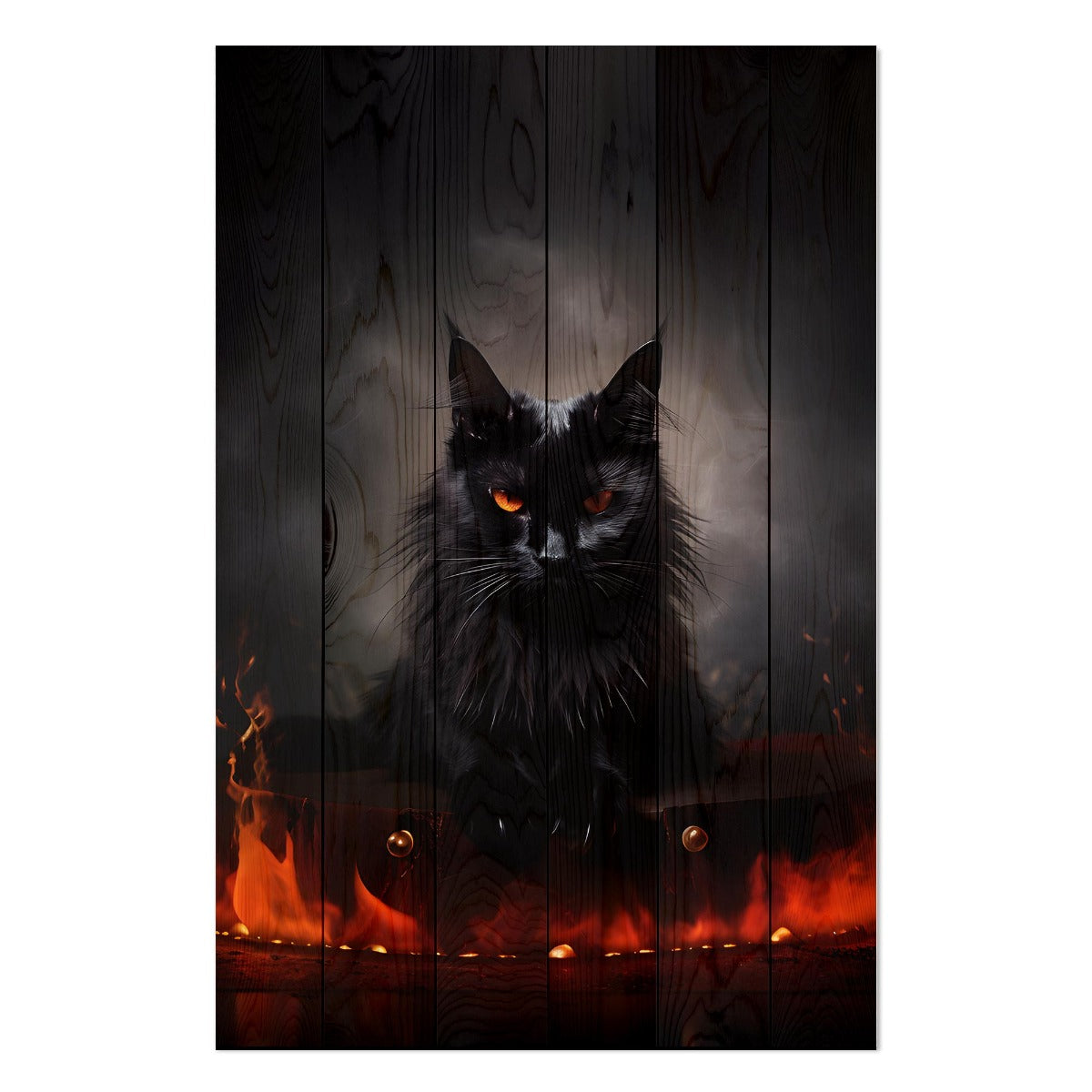 Bild Wood Black Cat Energy-50x70 cm