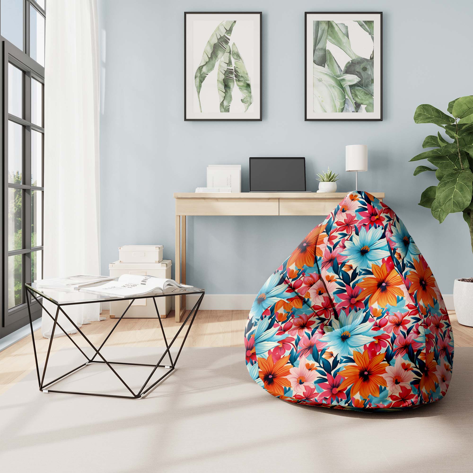 Puf Pearshape Blossoms-S-Velvet