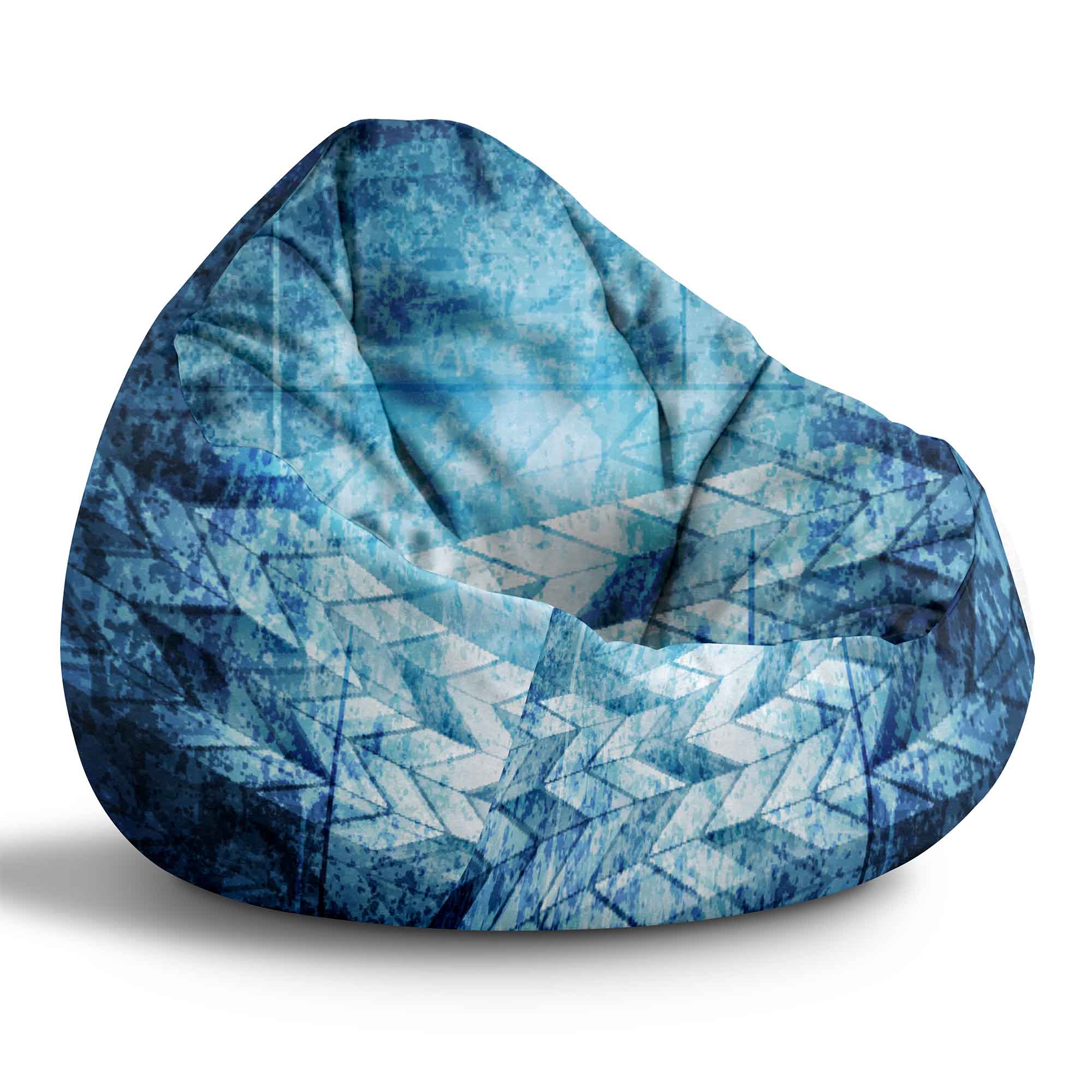 Puf Paradise Blue Motorbike-Velvet