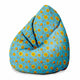 Puf Pearshape Modrý Ráj