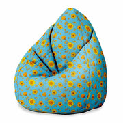 Puf Pearshape Blue Paradise-M-Velvet