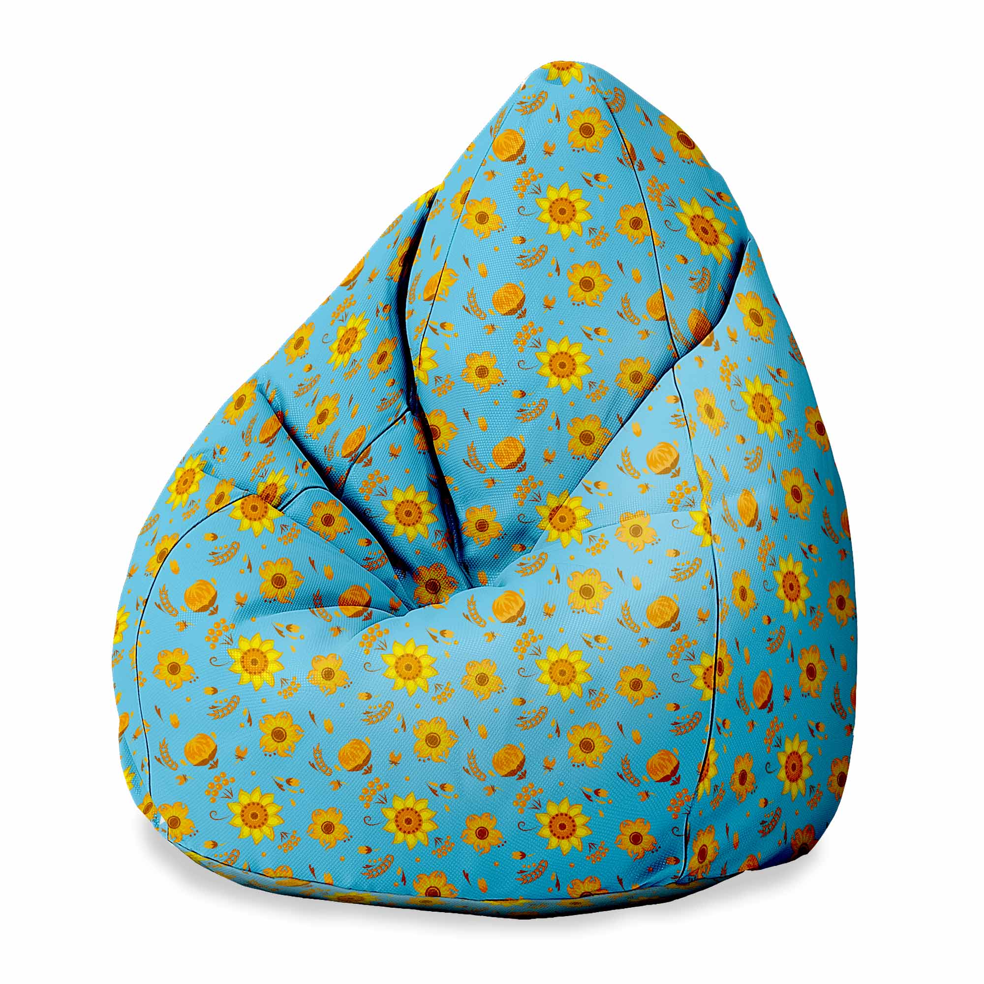 Puf Pearshape Blue Paradise-M-Velvet