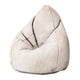 Pearshape Pouf Beige Flowers-Velvet