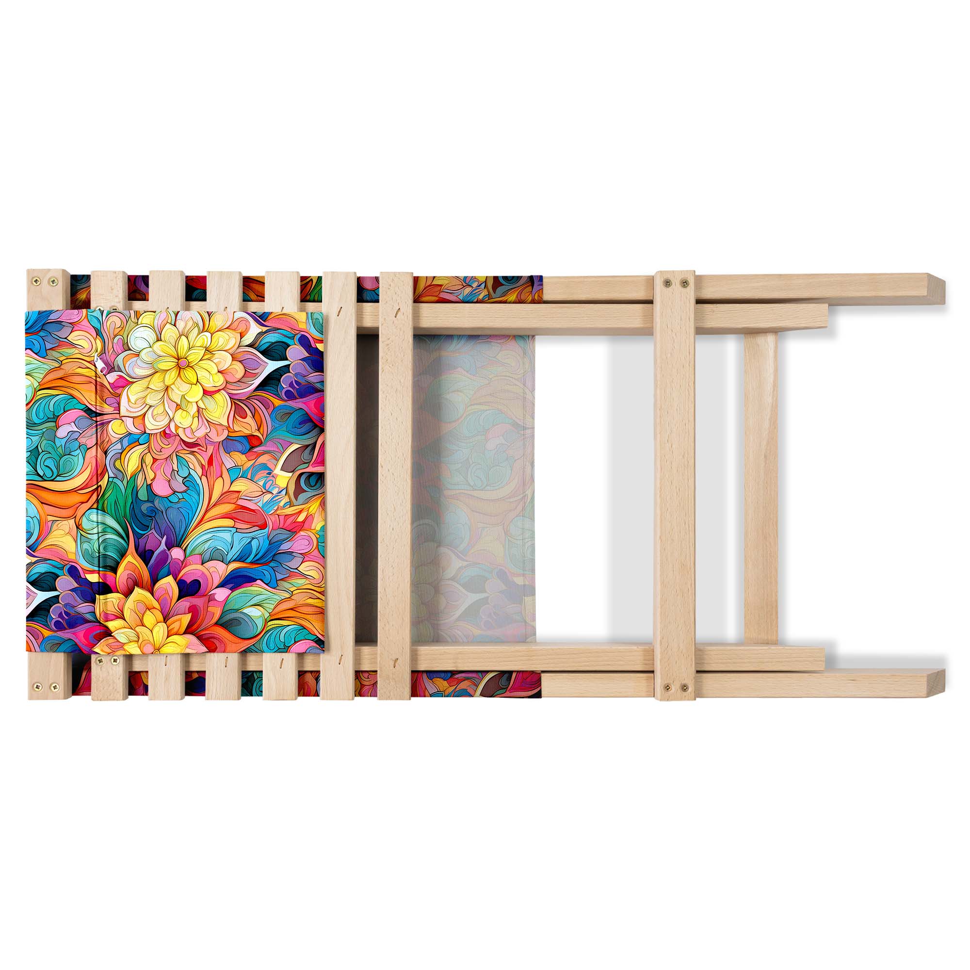 Folding Beach Chair Botanical Floral Geometric Pattern