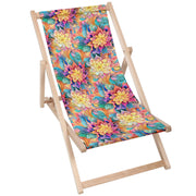 Wooden deck chair Botanical Floral Geometric Pattern