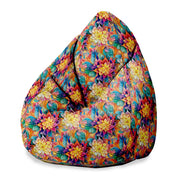 Puf Pearshape Botanický kvetinový geometrický vzor