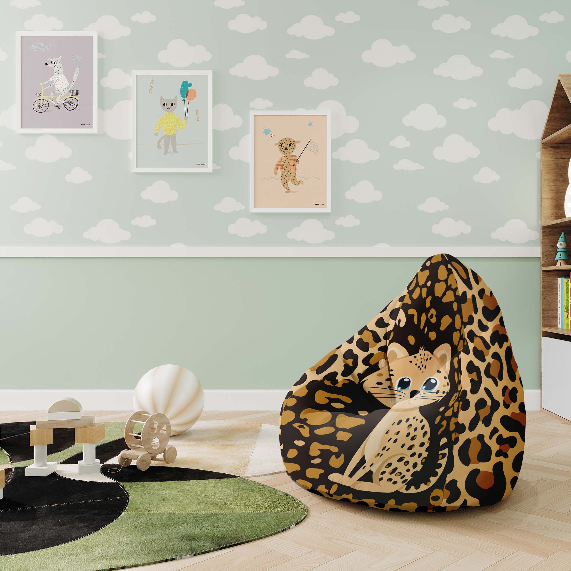 Pearshape Pouf Cheetoo-M