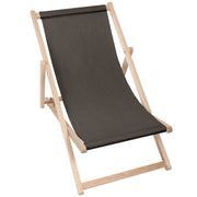 Denim Imitation Wooden Deck Chair Chocolate Truffle-S