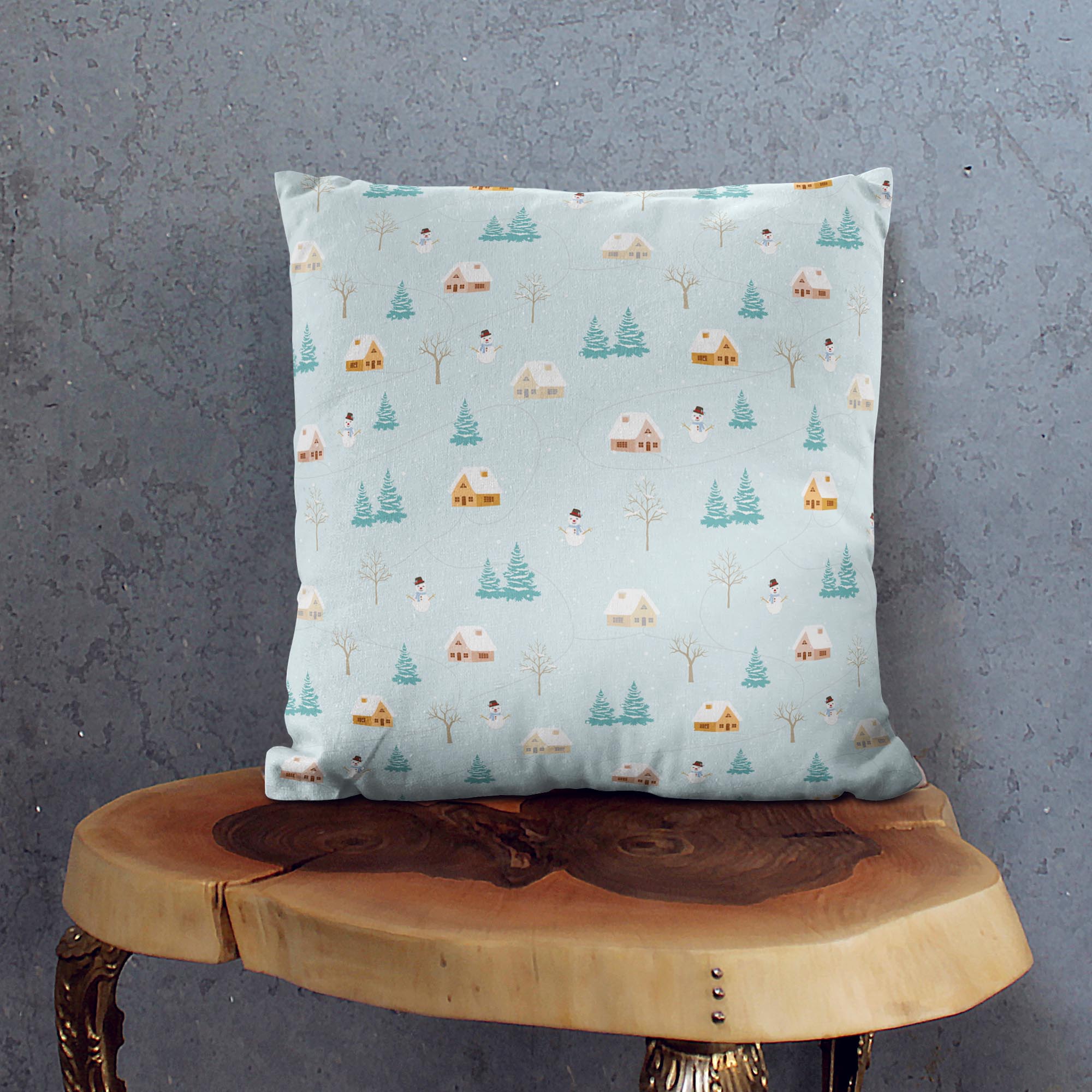 Christmas Walk Outside-Panama Pillow
