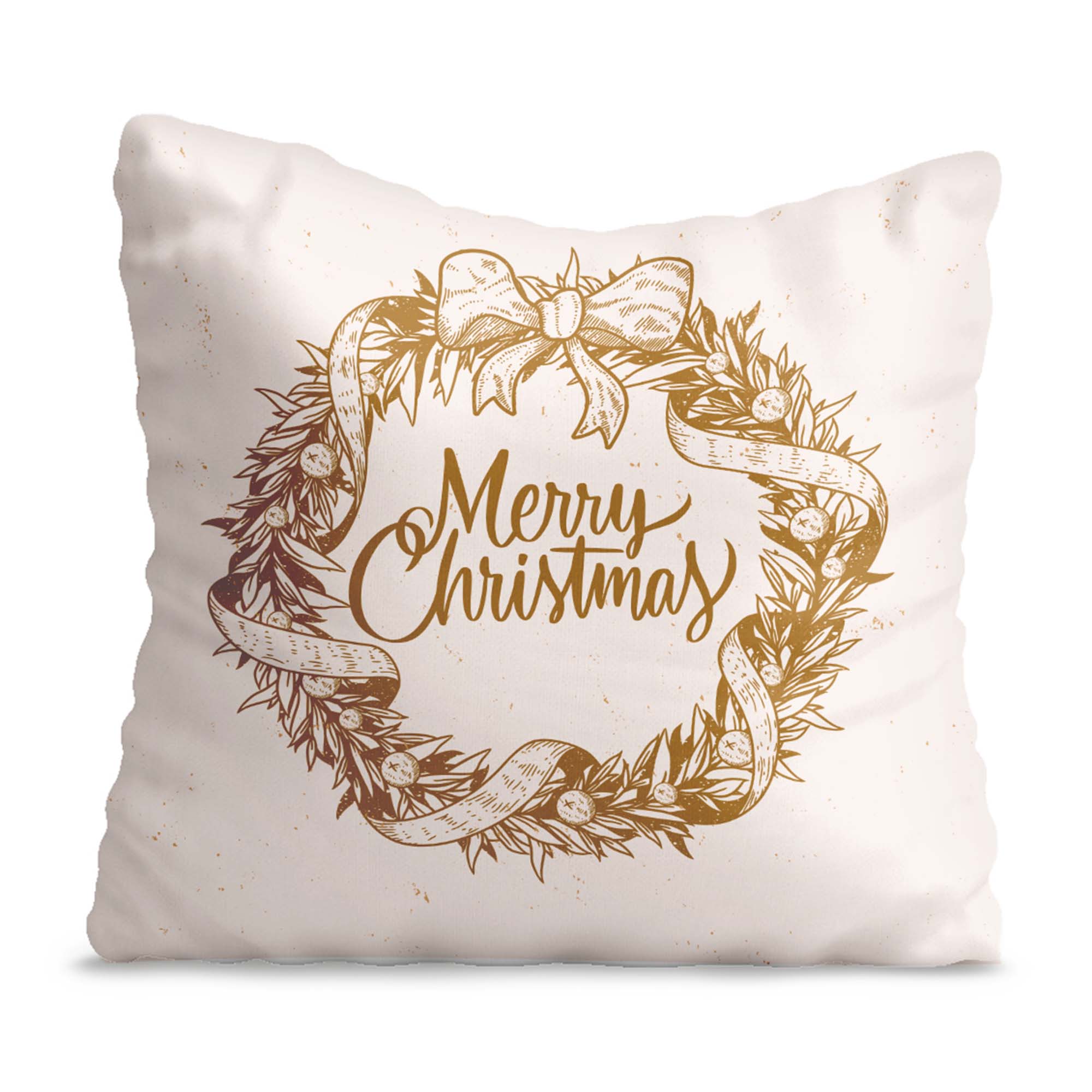 Christmas Wreath Velvet Pillow