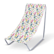 Metal Deck Chair Colorful Wildflower