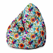 Pearshape Pouf Colorful Floral