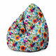Pearshape Pouf Colorful Floral -M-Oxford