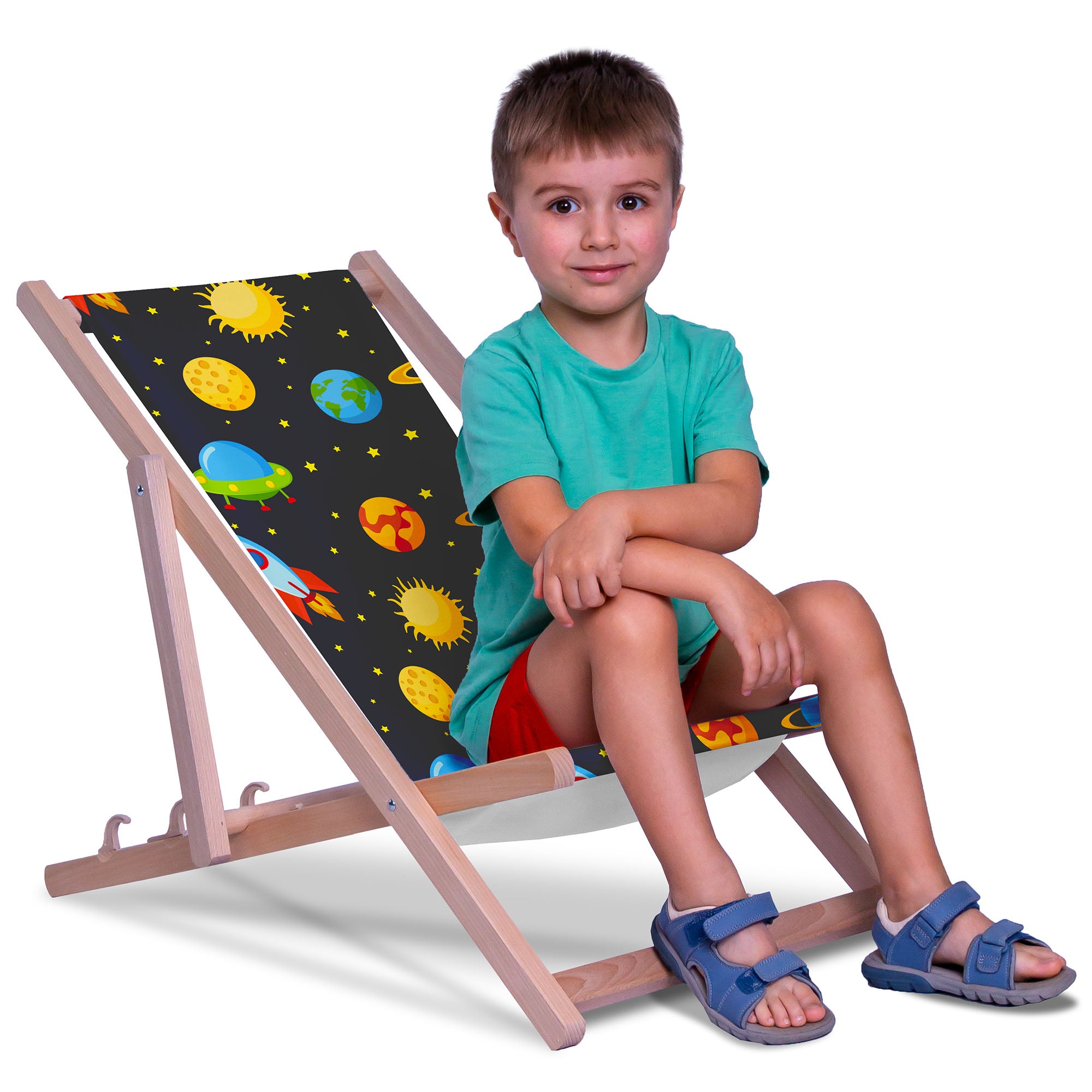 Wooden deck chair Colorful Galaxy