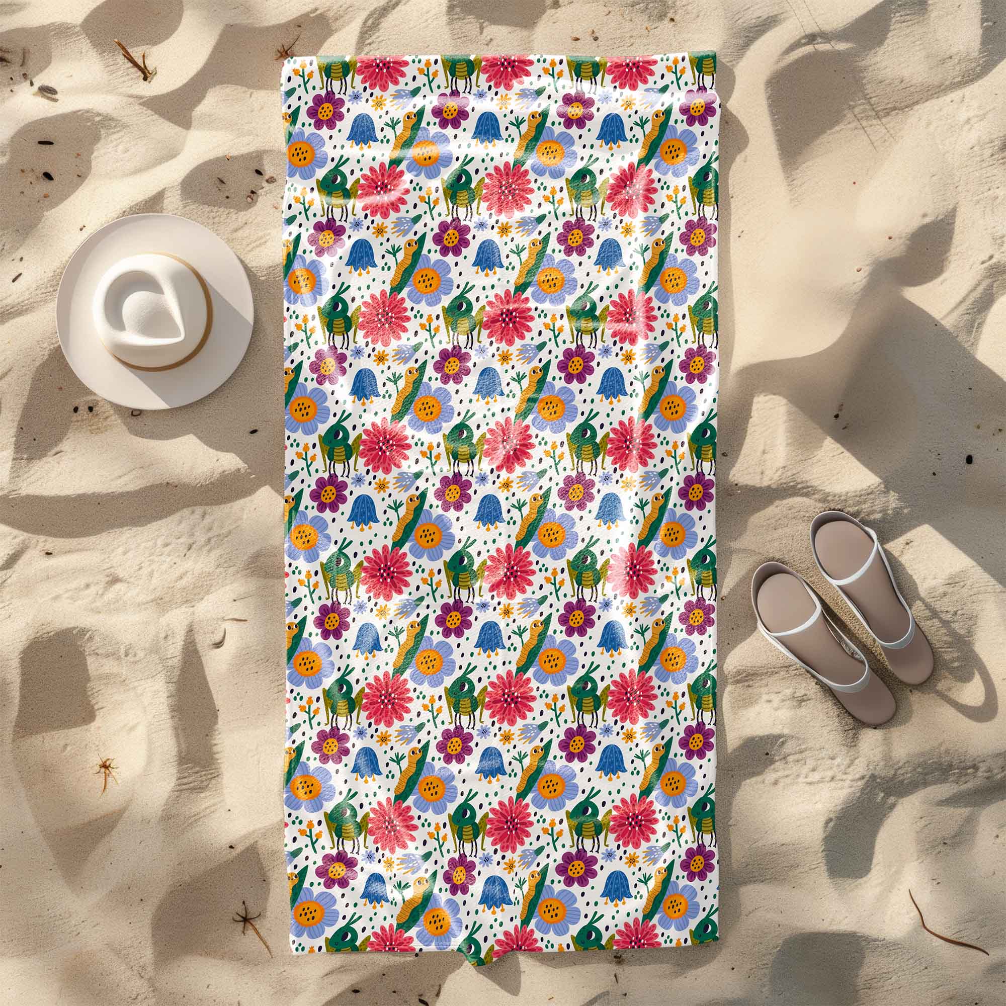 Cute Bugs Towel-70x140 cm
