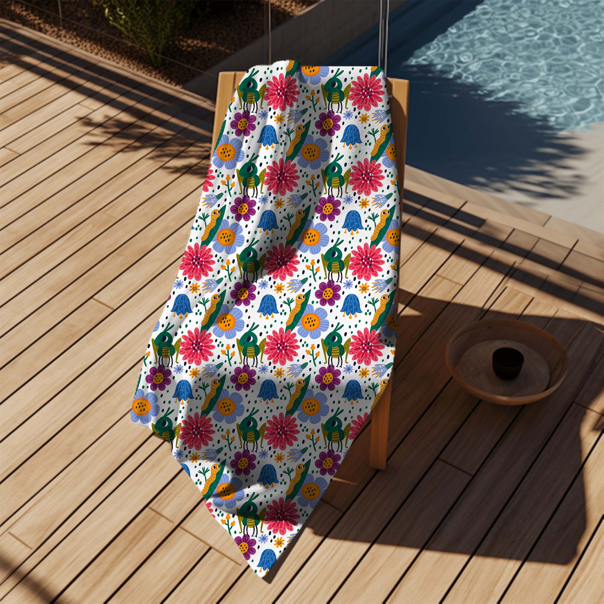 Cute Bugs Towel-70x140 cm