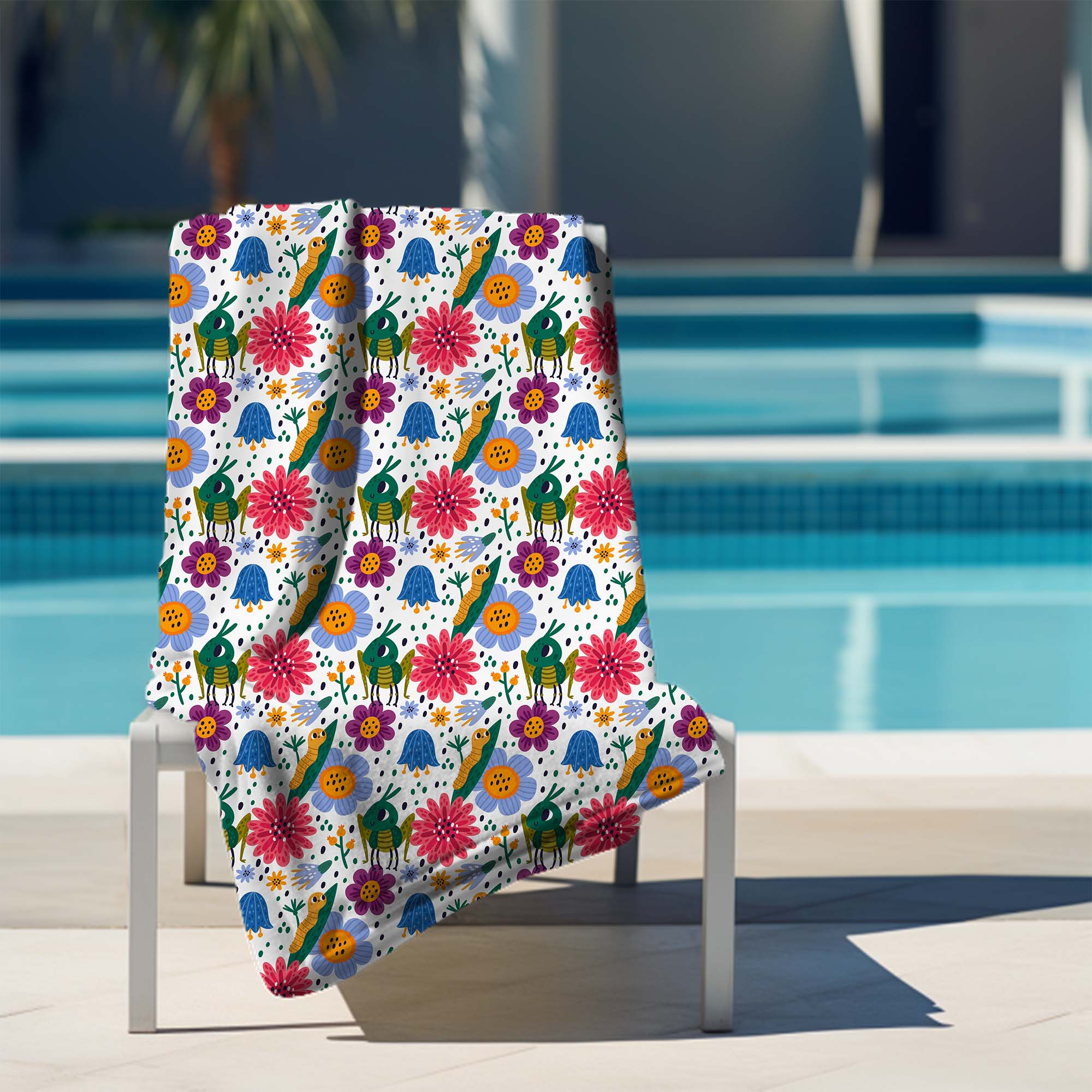 Cute Bugs Towel-70x140 cm