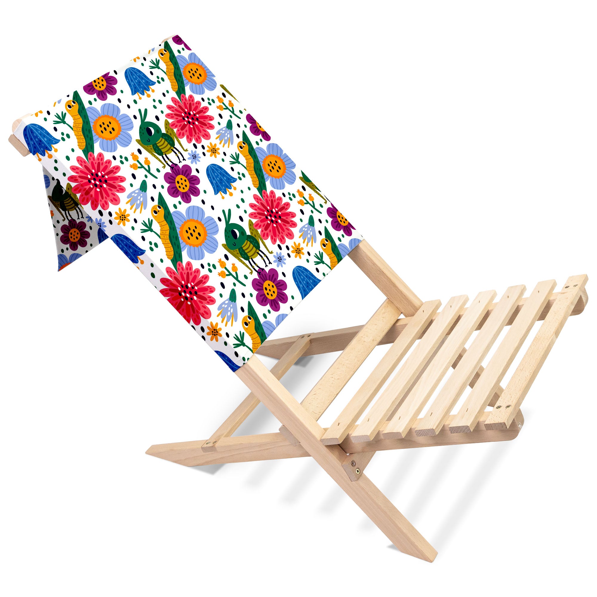 Folding Beach Chair Cute Bugs