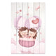 Wood Picture Cute Hedgehogs in the Clouds-20x30 cm