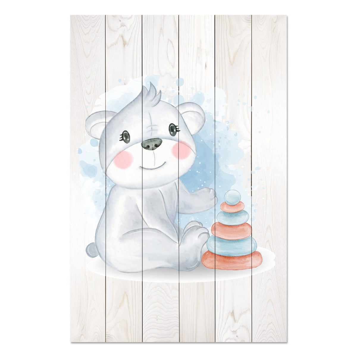 Obraz Wood Cute Koala Playing with Toys