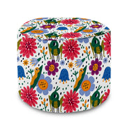 Round pouf footstool Cute Bugs-Velvet