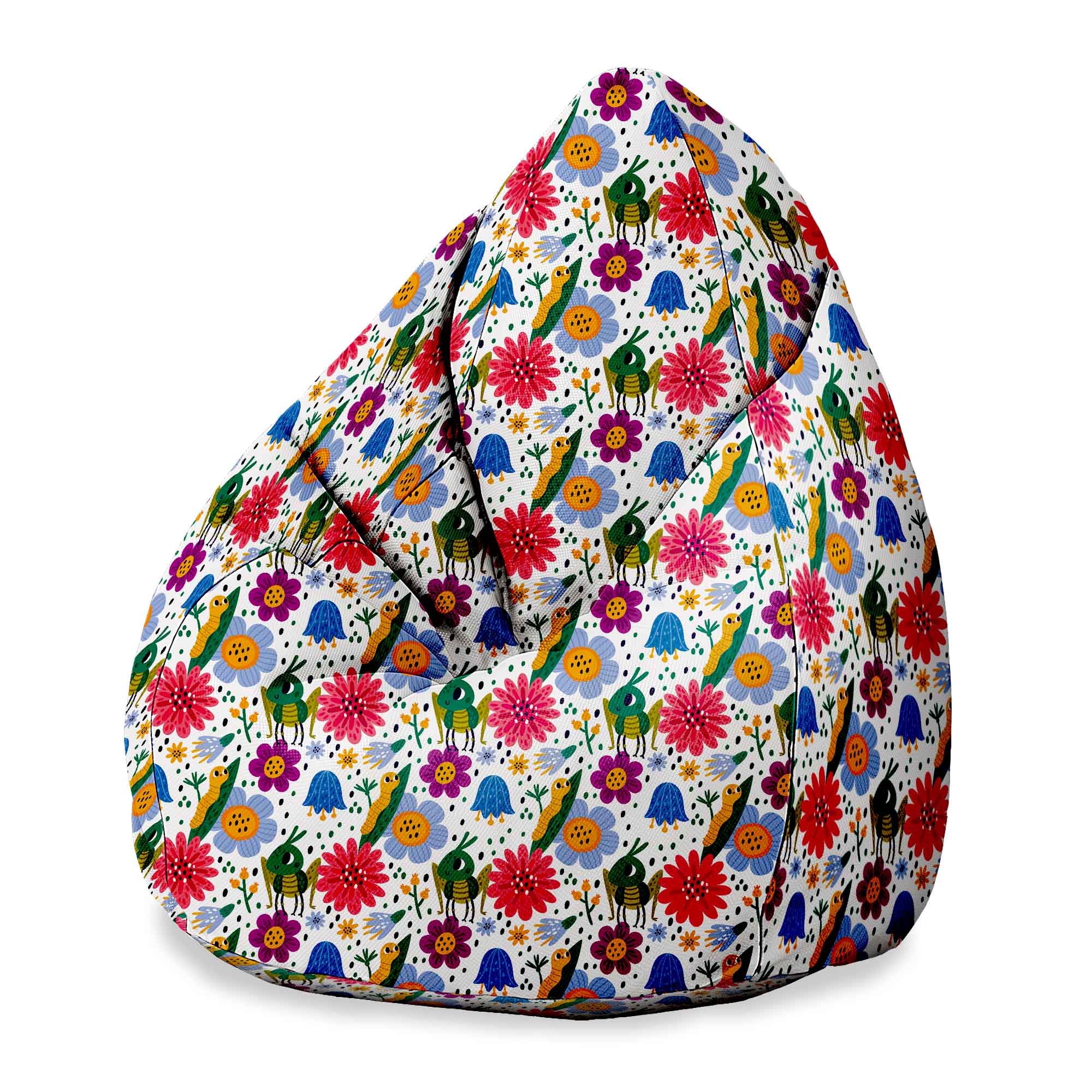 Pearshape Pouf Cute Bugs-M-Velvet