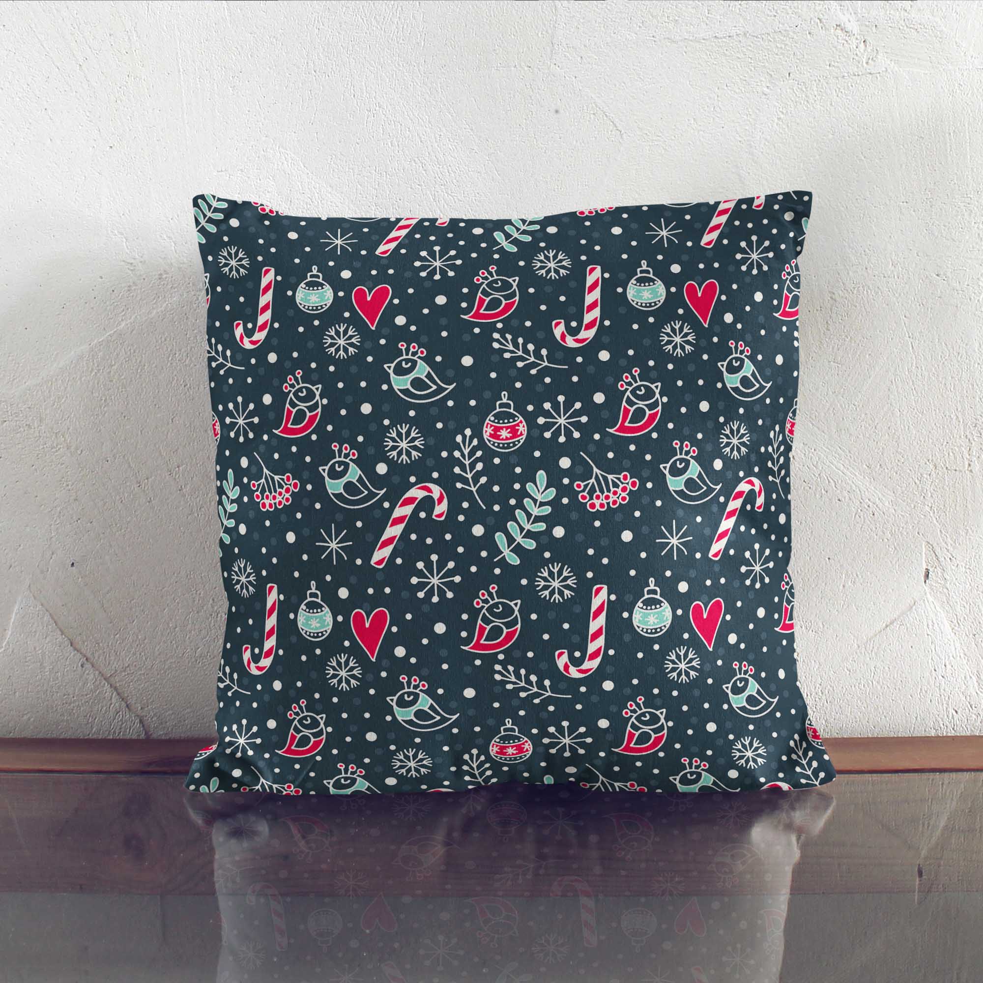 Cute Christmas Symbols-Velvet Pillow