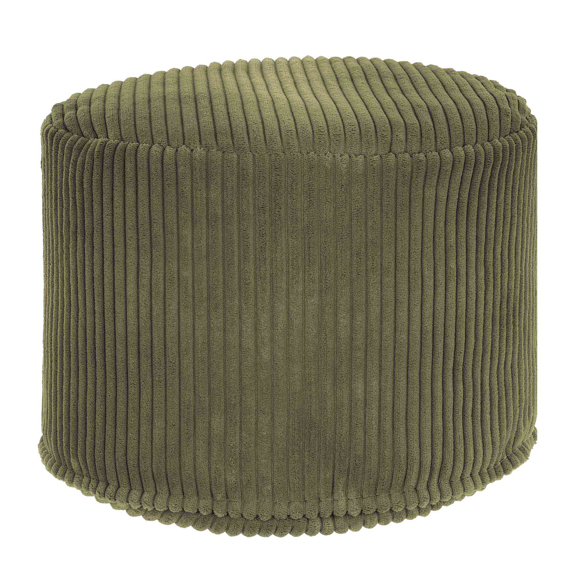 Puf okrągły podnóżek Lincoln Dark Olive-M