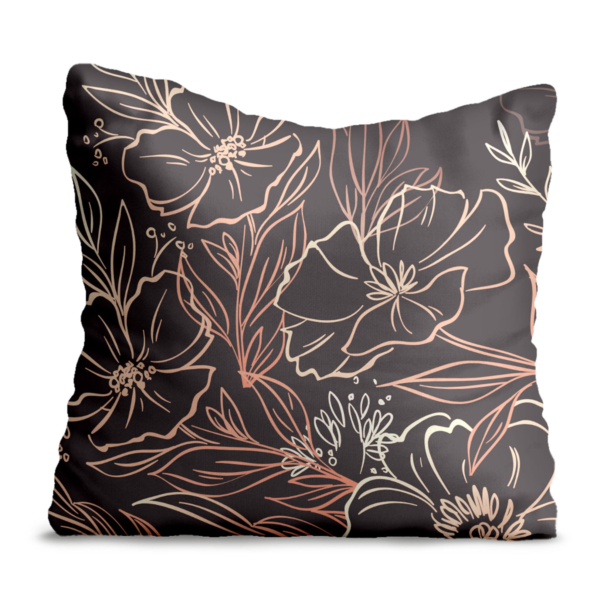 Dark Flowers Mystery-Panama Pillow
