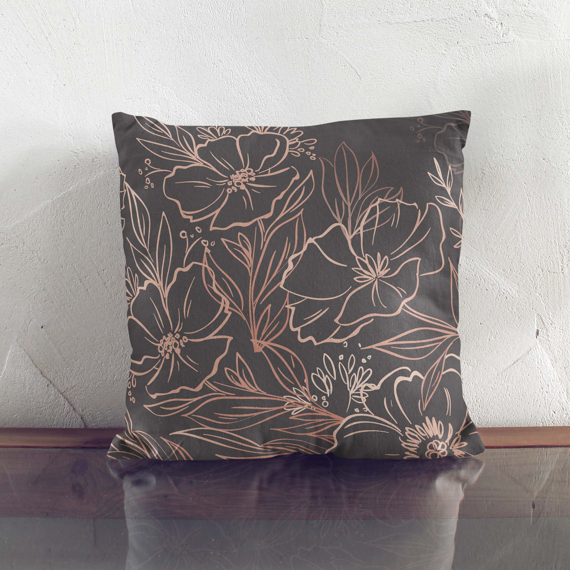 Dark Flowers Mystery Pillow