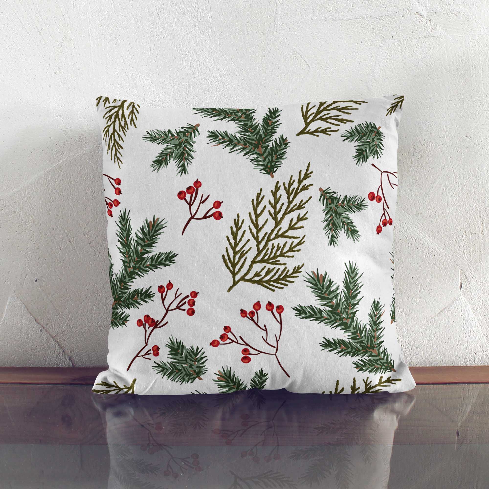 December Red Berries-Panama Pillow