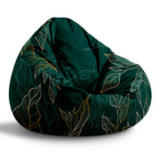 Puf Paradise Deep Green Floral