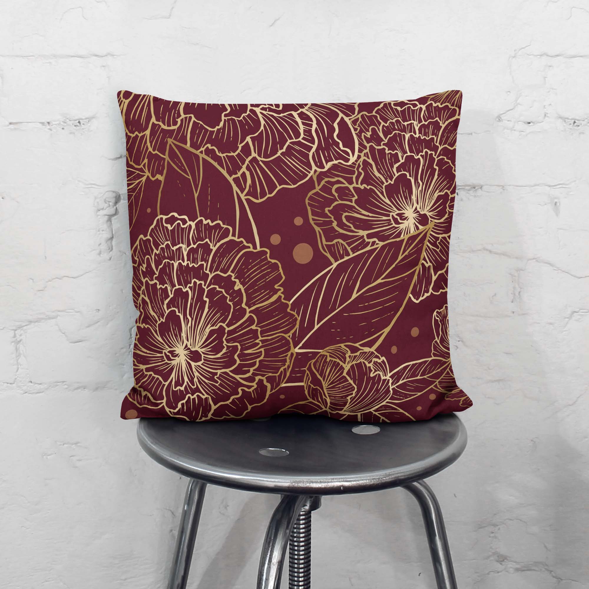 Deep Peonia Pillow