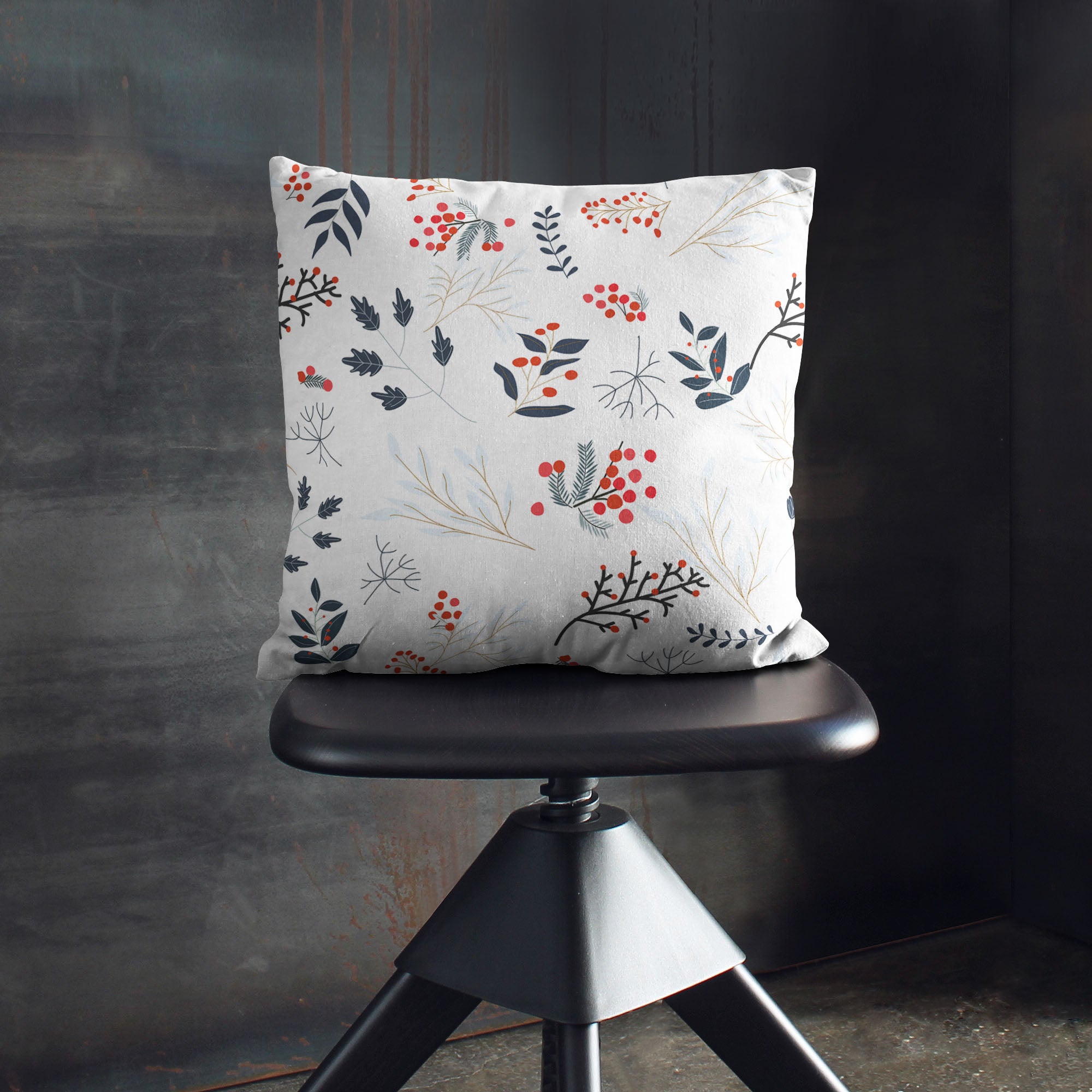 Delicate Winter Floral Pillow