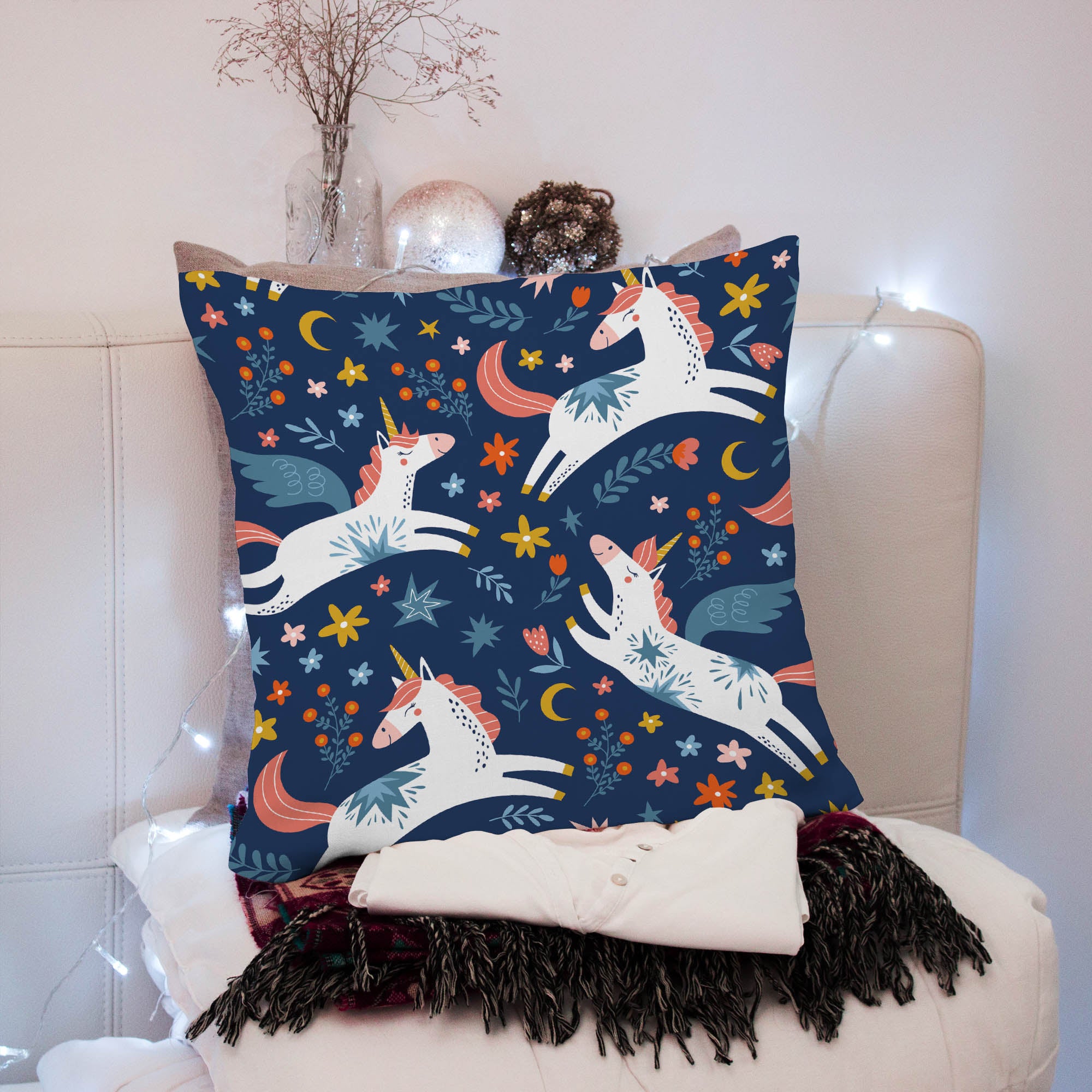 Fairy Unicorns Pillow-Oxford