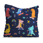 Skater Dinosaurs Pillow-Panama