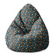 Pearshape Pouf Scattered Flowers-M-Velvet