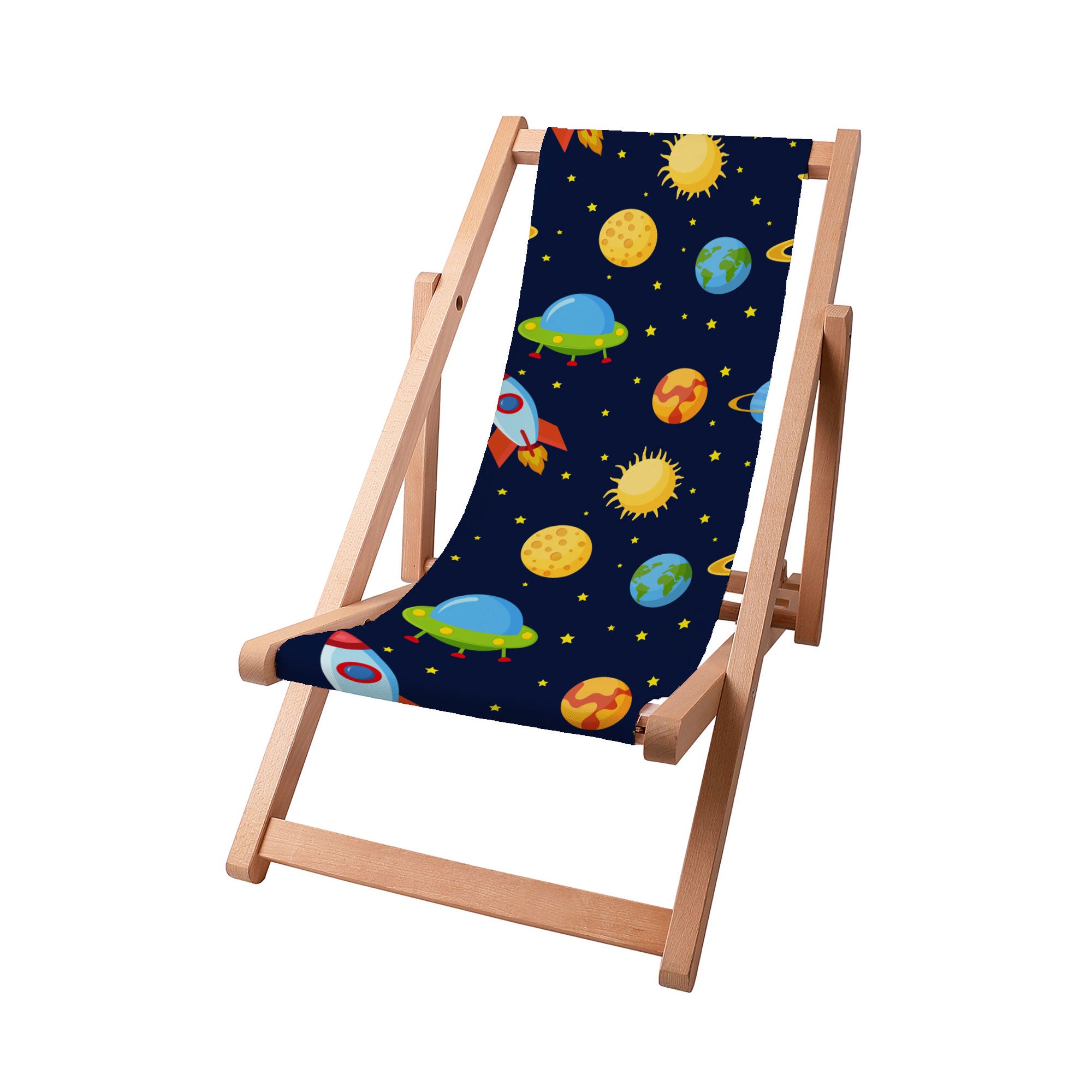 Wooden deck chair Colorful Galaxy