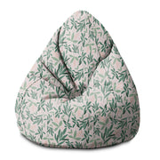 Puf Pearshape Olive Leaves na růžovém sametu S