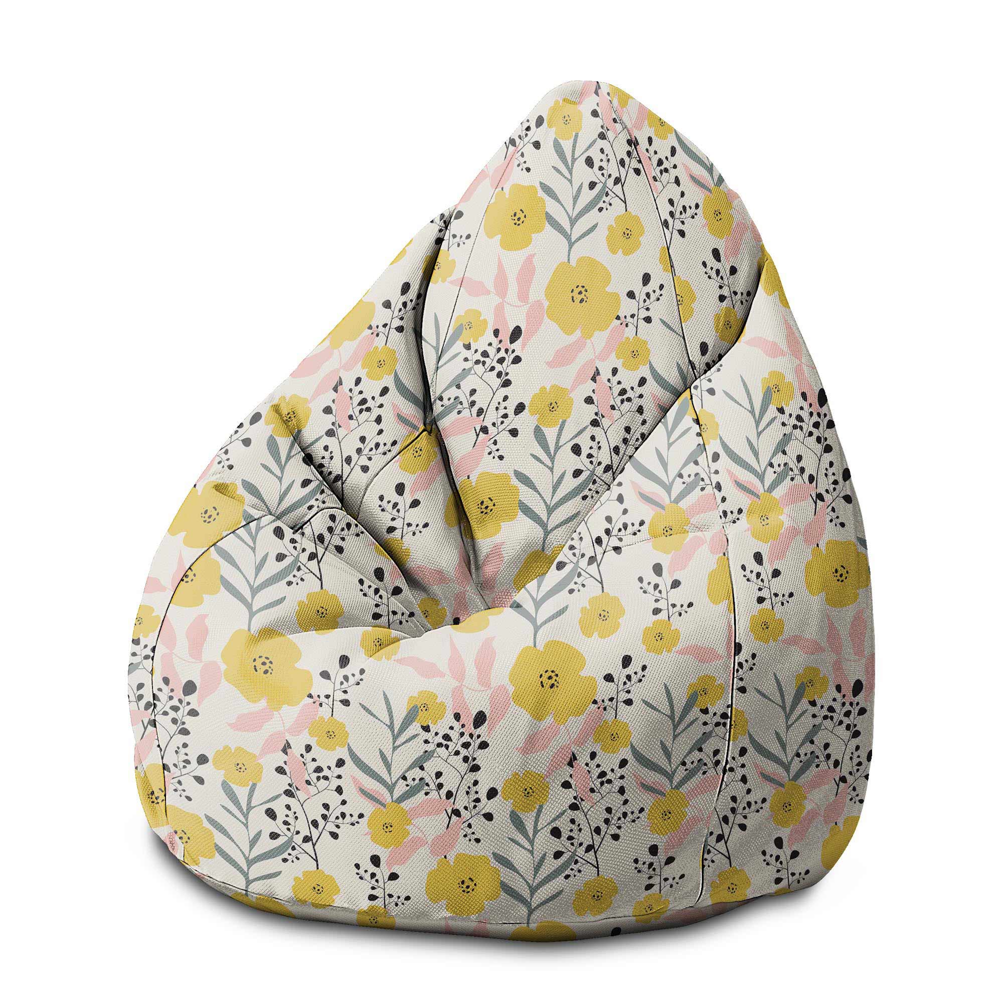 Pearshape Pouf Yellow Daffodil