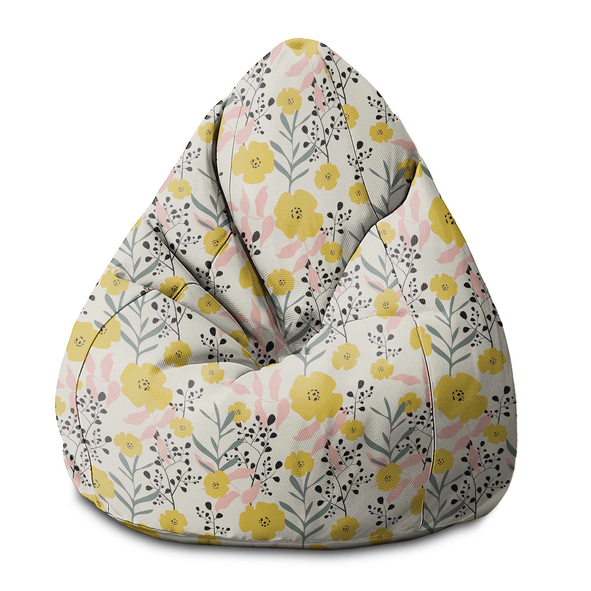 Pearshape Pouf Yellow Daffodil