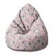 Pearshape Pouf Sweet Leaves Pattern-S-Oxford
