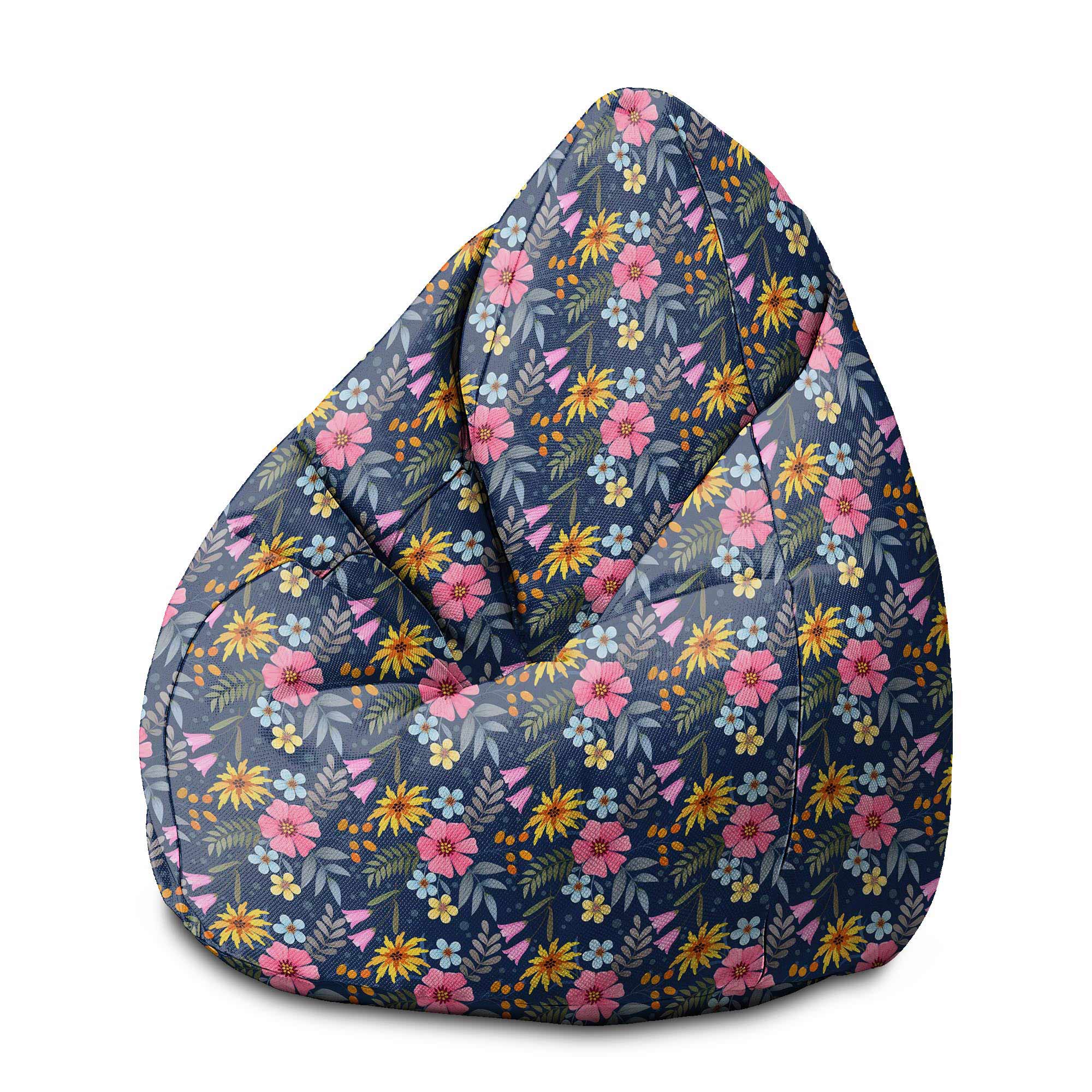 Puf Pearshape Spring Flowers