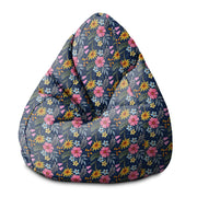Pearshape Pouf Spring Flowers-S-Velvet
