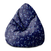 Pearshape Pouf Moon Flowers-M-Oxford