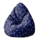 Pearshape Pouf Moon Flowers-M-Oxford