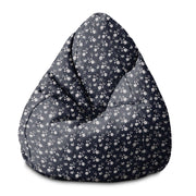 Pearshape Pouf Small Flowers on Dark