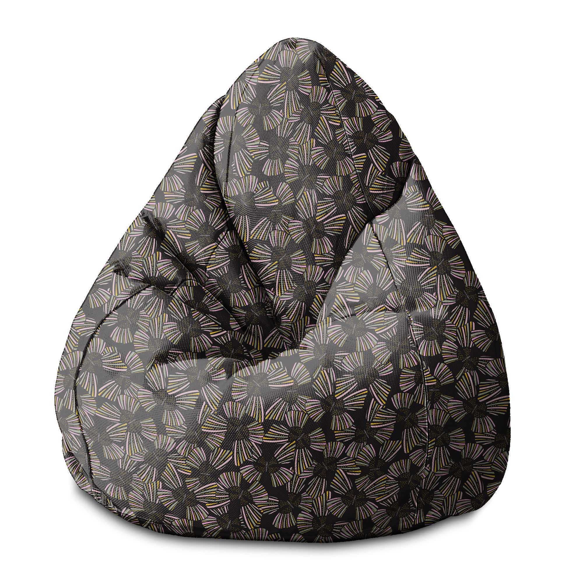 Pearshape Pouf Modern Abstract Pattern-S-Oxford